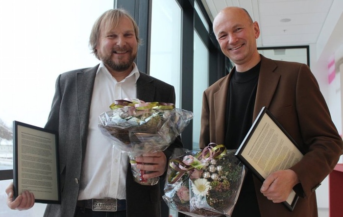Jan Magne Sørensen og Trond Aarre, prisvinnere