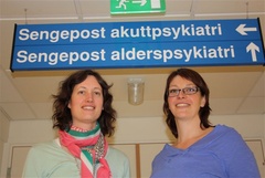 Ingunn Bosnes, psykologspesialist og Anne Følstad, spesialergoterapeut. Seksjon alderspsykiatri ved Sykehuset Namsos