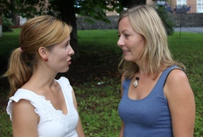 Jurist Anna Nilsson (t.v.) og Mette Ellingsdalen i WSO