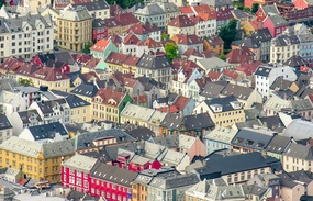 Illustrasjonsfoto: gater og arkitektur i Bergen