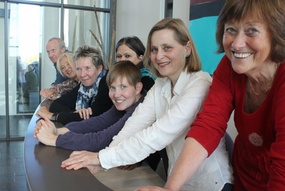 NAPHAs skrivekurs i Oslo 2011, f.v. Ole Størseth, Jannicke Smith, Kristin Bakka, Anne Grethe Orlien, Tanja Nordberg, Helga Brandt Kjelsen og Asbjørg Bø