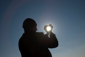 sol i hånd
