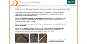Selvorganisert Selvhjelp - e-læringsressurs