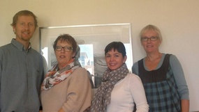 F.v. Espen Halvorsen, Grethe Gaaren, Marjan Sund og Inger Brinchman Bø