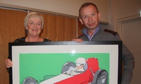 Anne Grethe Klunderud (t.v.) og Brede Bøe (t.h.), prisvinner, Åpenhetsprisen 2012