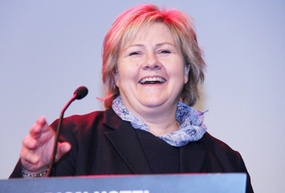 Erna Solberg, leder i Høyre
