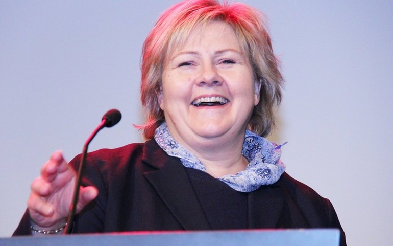 Erna Solberg, leder i Høyre