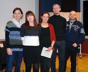 Siren Hoven, Karin Kaasa, Astrid Weber, Tore Ødegaard, og Njål Bjørhovde. 