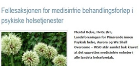 Fellesaksjonen for medisinfrie behandlingsforløp i psykiske helsetjenester