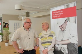 F.v. Sverre Aasbak og Torhild Gundersen ved Jobbhuset i Trondheim