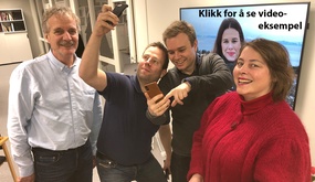 Filmteamet: Knut Røe, Helge Andersen, Roy Strømsnes og Mari Nilsen Neira.