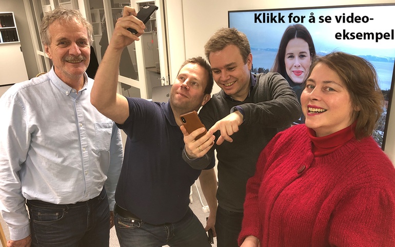 Filmteamet: Knut Røe, Helge Andersen, Roy Strømsnes og Mari Nilsen Neira.
