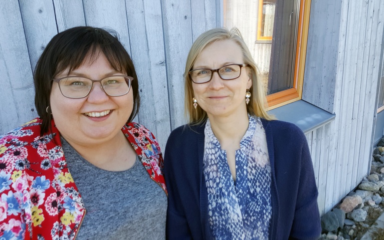 Kommunepsykologene i Kautokeino, Margrethe Bals Utsi og Anne Lene Turi Dimpas